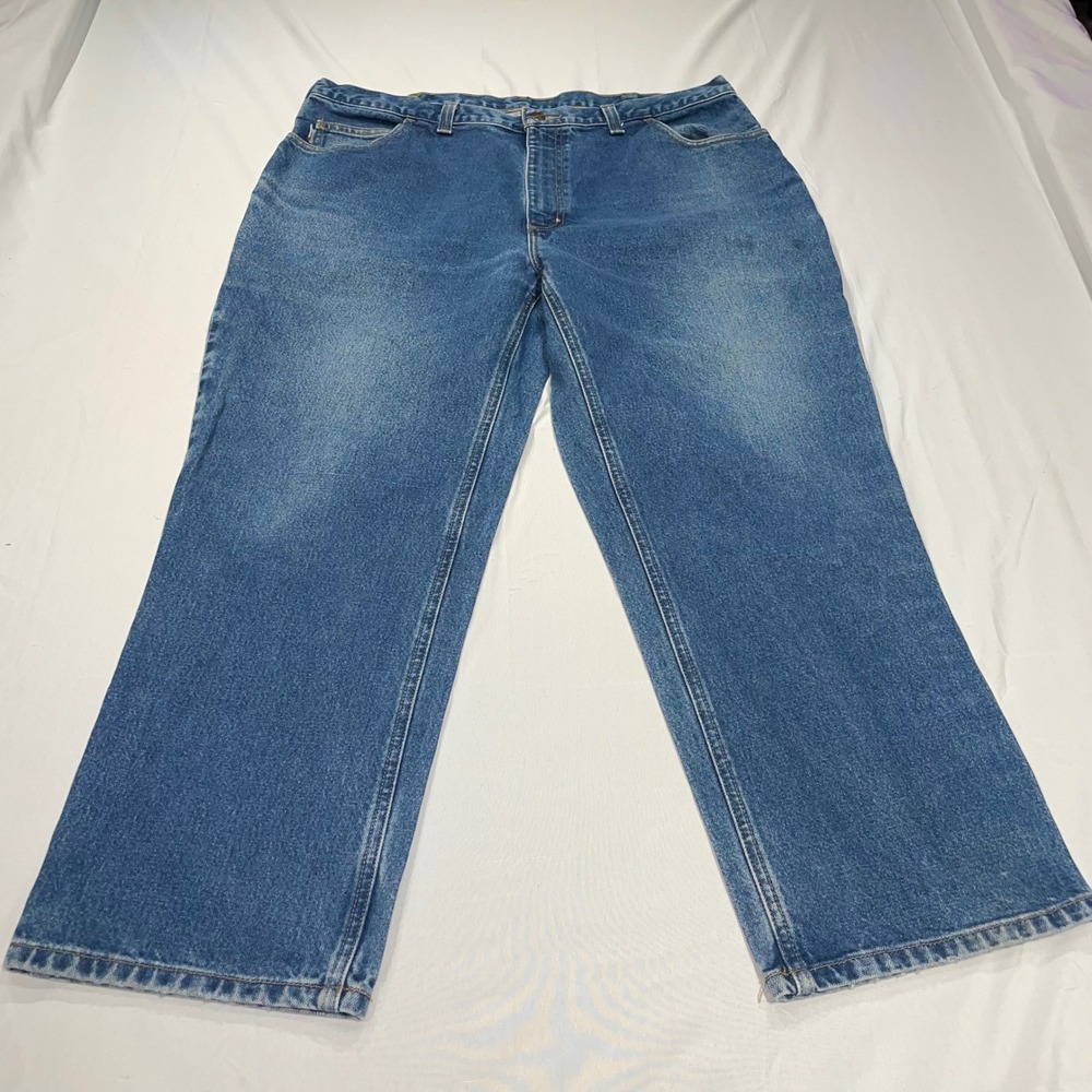 Carhartt Flame Resistant FR Jeans Mens 40x28 Blue Denim Work Pants HRC 2 290-83